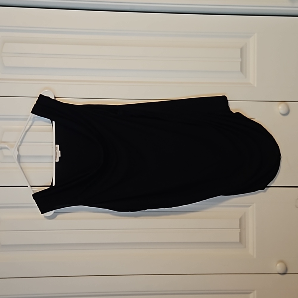 Black cowl neck shirt